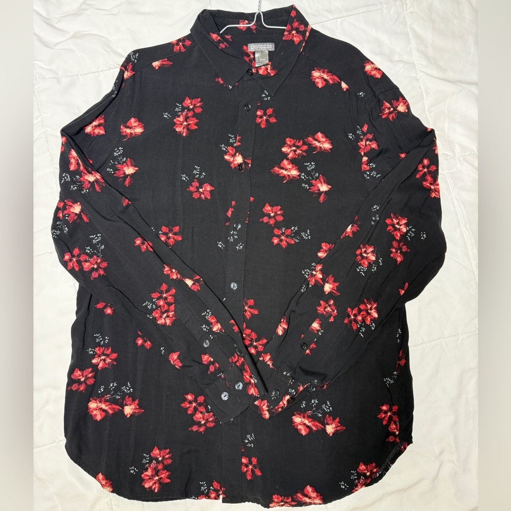 MENS FLORAL H&M BUTTON DOWN SHIRT